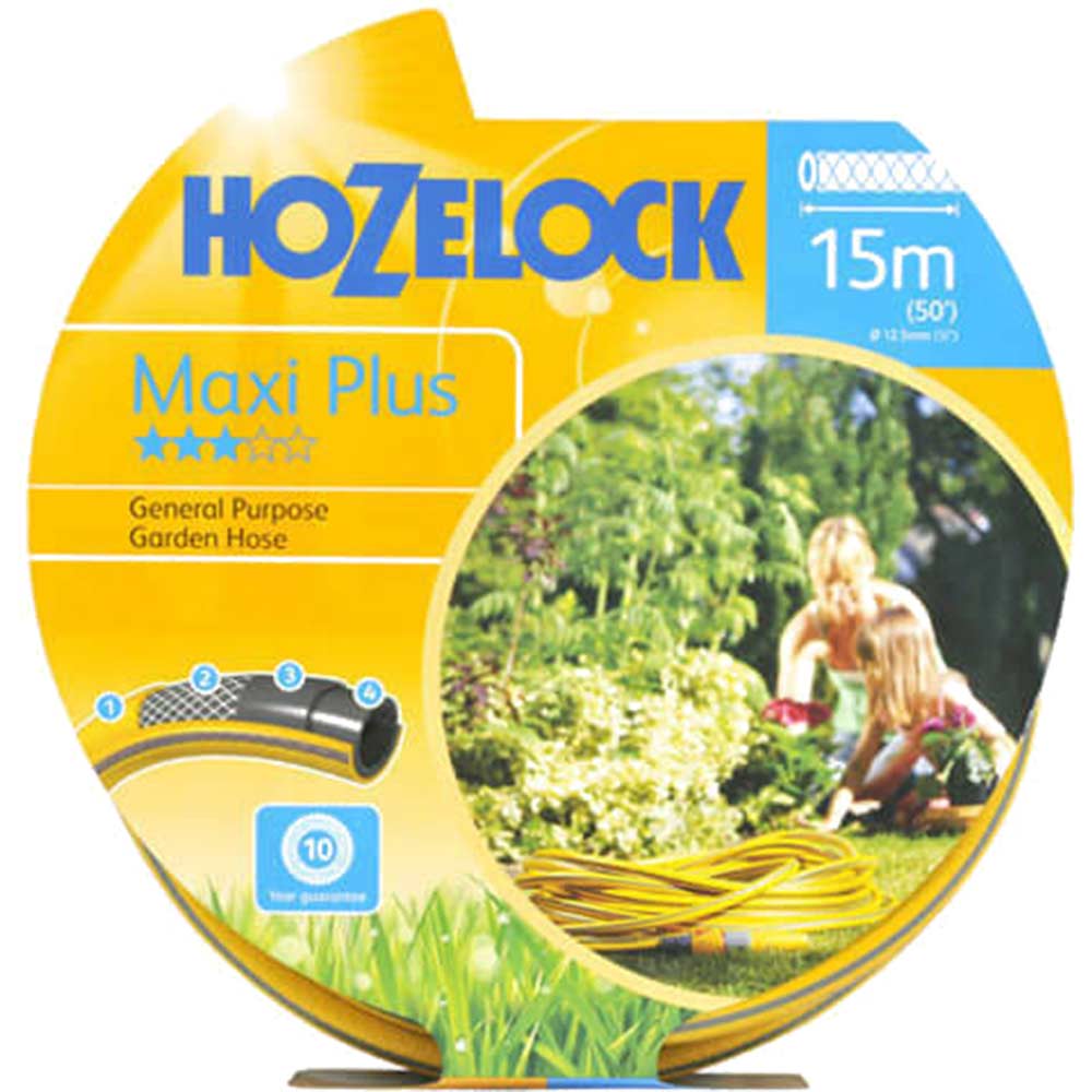 Hozelock 15 Metre Maxi Plus Hose Pipe 12.5mm (1/2")