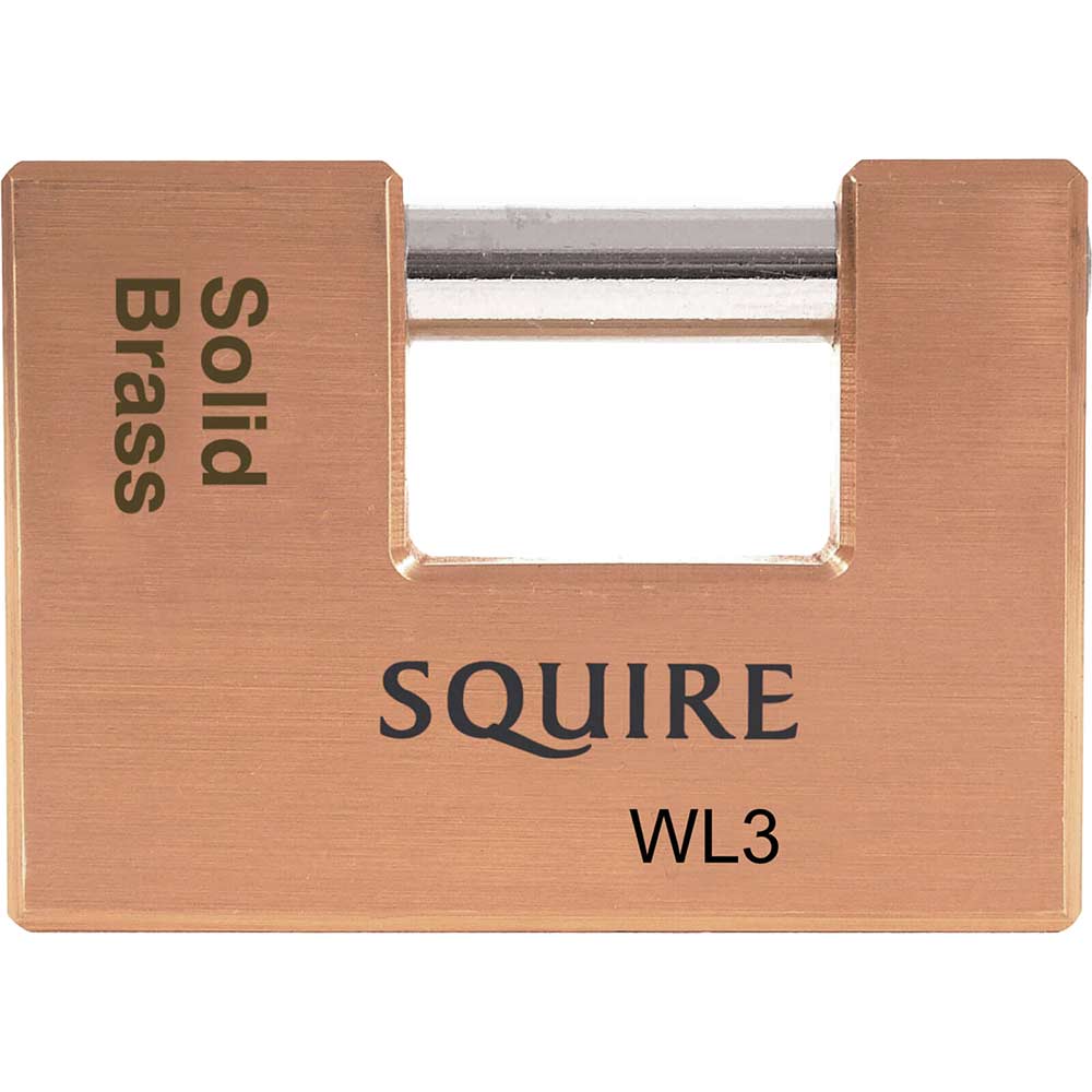 Image of Squire Wl3 Warehouse Padlock 90mm Brass