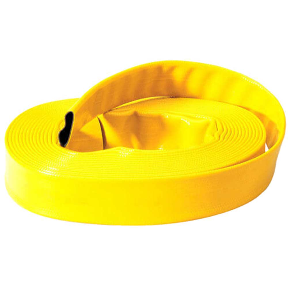 Heavy Duty Layflat Hose 52mm (2") Bore x 100 Metres Long Yellow