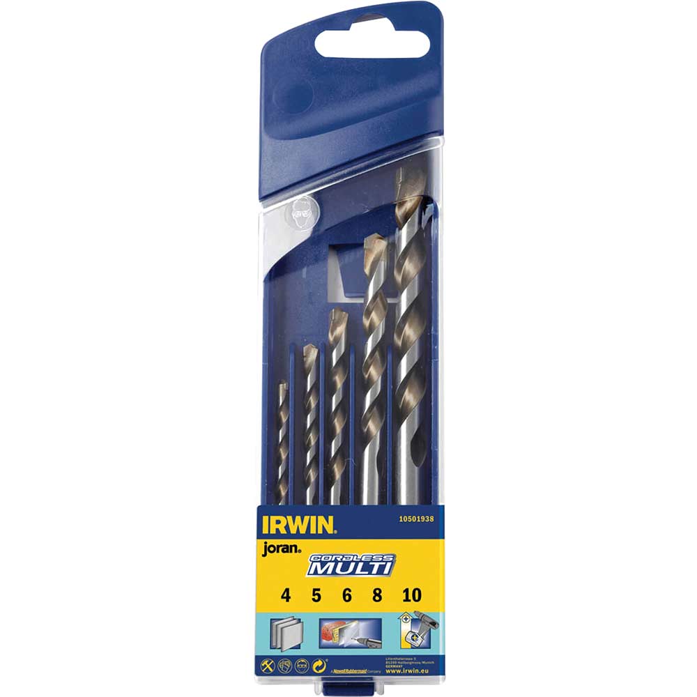 Image of Irwin 5 Piece Masonry Drill Bit Set 4 - 10mm