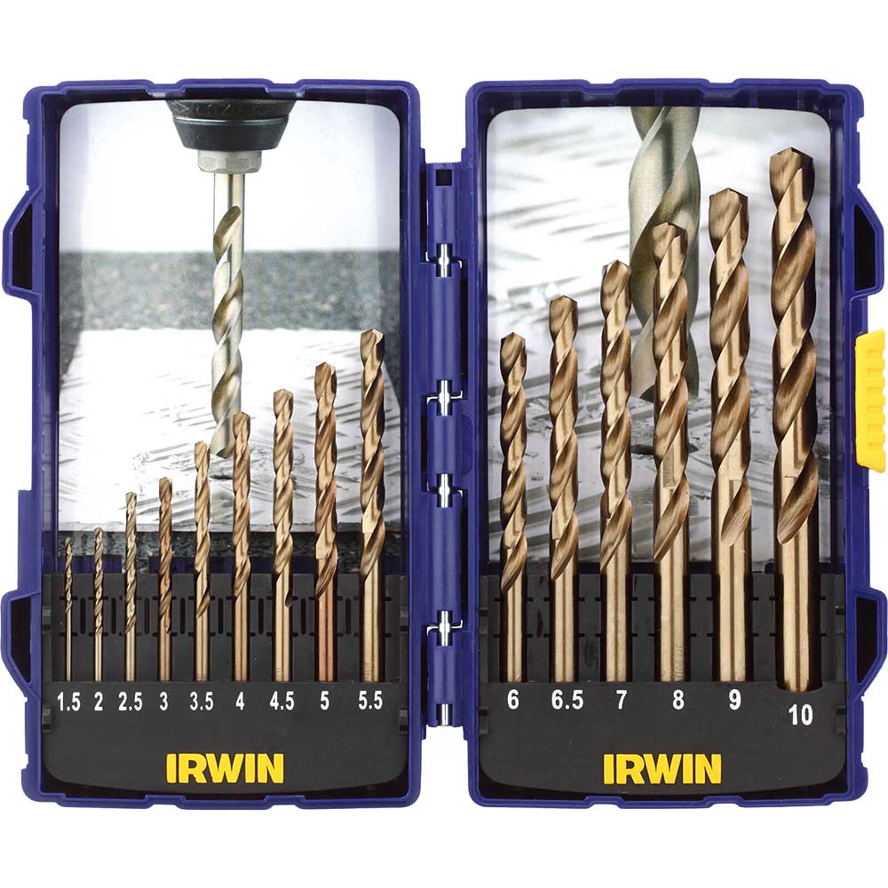 Image of Irwin Pro 15 Piece HSS Cobalt Drill Bit Set 1.5 - 10mm
