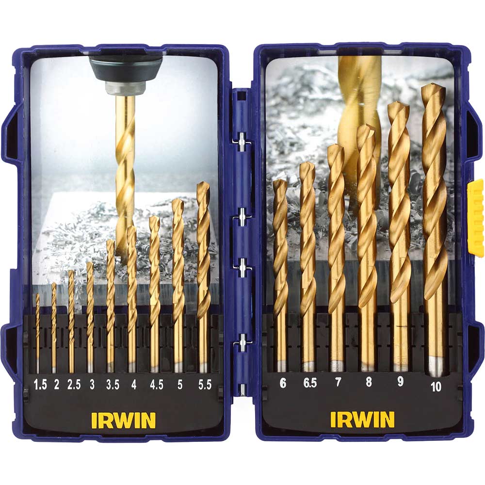 Image of Irwin Pro 15 Piece HSS Titanium Drill Bit Set 1.5 - 10mm