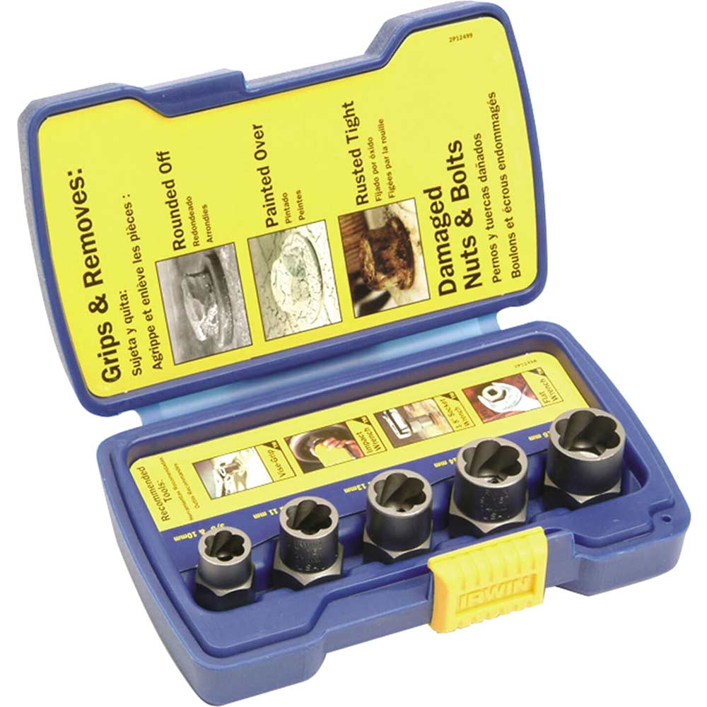 Image of Irwin Bolt Grip Fastener Remover 5Pc Base Set 394001