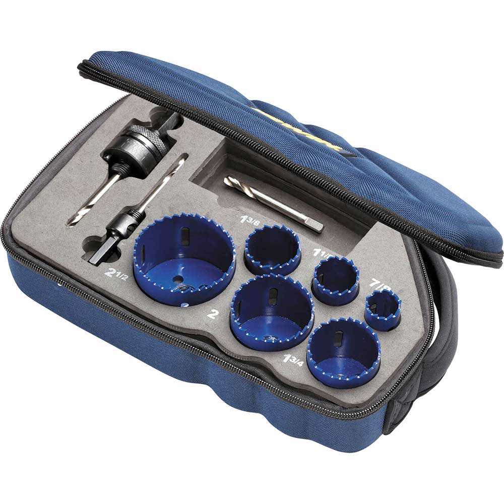 Irwin 9 Piece Bi Metal Hole Saw Kit 7/8 - 2 1/2"