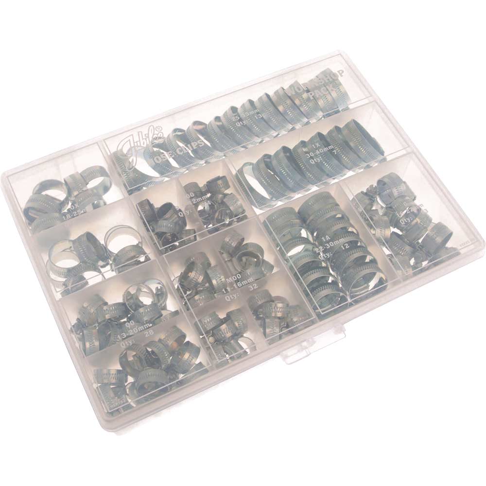 Jubilee Zinc Plated Hose Clips Assorted Sizes Pack of 143