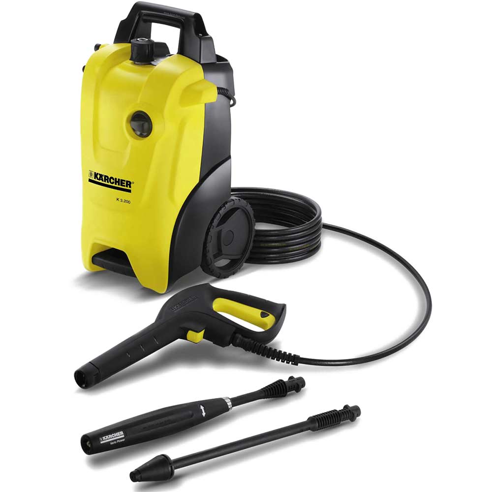 Karcher K3.200 Compact Water Cooled Pressure Washer 20 - 120 Bar with T250 Patio Cleaner 1700w 240v