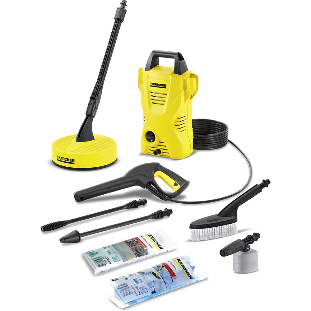 Karcher K2 Compact Car & Home Pressure Washer with Patio Cleaner 110 Bar 1400w 240v