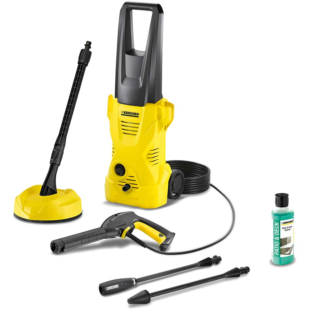 Karcher K2 Home Pressure Washer with Patio Cleaner 110 Bar 1400w 240v