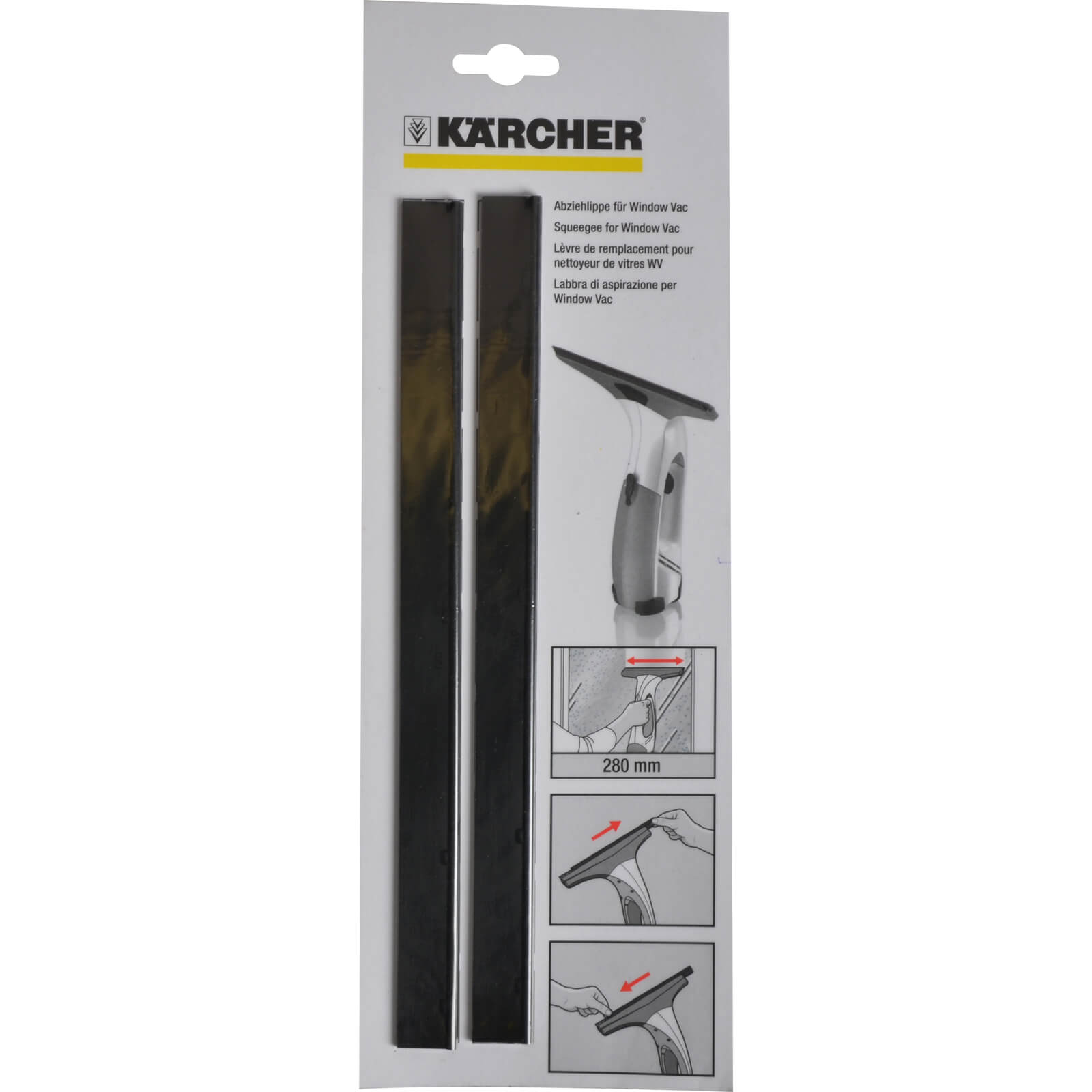 Karcher Replacement Squeegee Blades 280mm for Karcher Window Vac Pack of 2