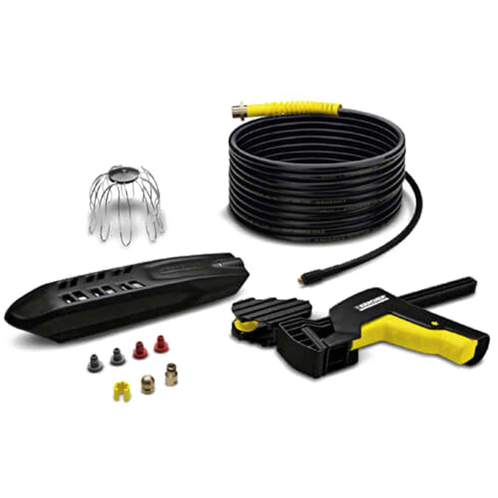 Image of Karcher Gutter & Pipe / Drain Cleaning Accessory Kit for K2 - K7 Pressure Washers