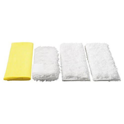 Karcher Pack of 4 Various Floor Tool Kitchen Microfibre Cloths for SC & DE 4002 Steam Cleaners