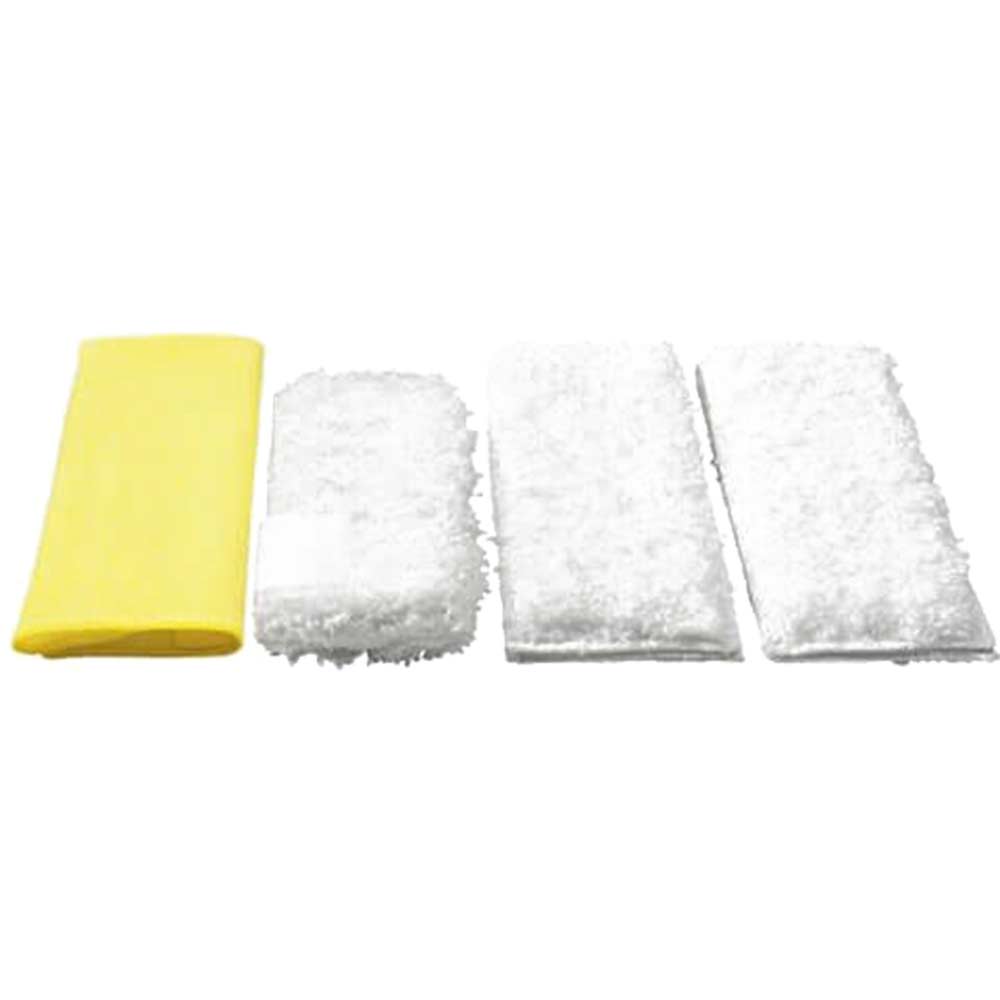 Karcher Pack of 4 Various Floor Tool Kitchen Microfibre Cloths for SC & DE 4002 Steam Cleaners