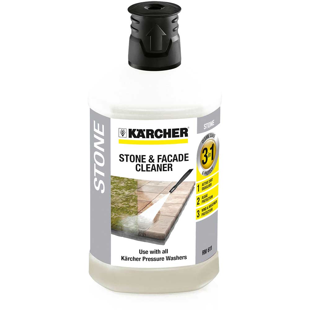 Karcher Multi Purpose Stone & Facade Plug n Clean Detergent 1 Litre for Pressure Washers