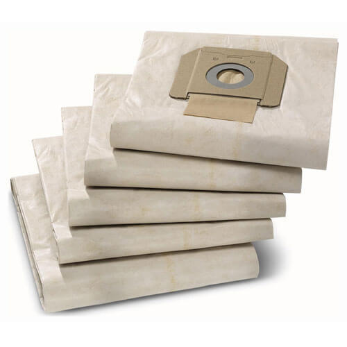 Karcher Pack of 5 Paper Dust Bags for NT 48/1, 65/2 Ap & 70/2 Vacuum Cleaners