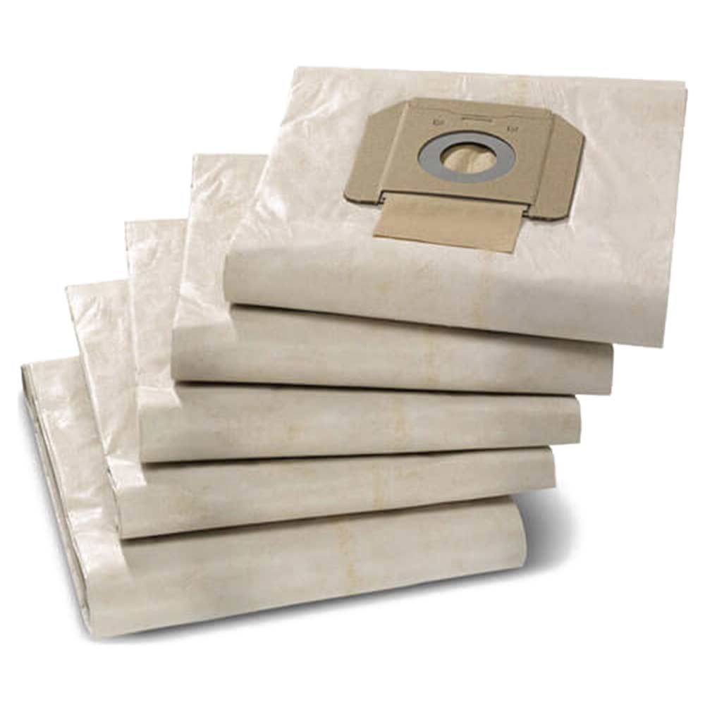 Image of Karcher Pack of 5 Paper Dust Bags for NT 48/1, 65/2 Ap & 70/2 Vacuum Cleaners