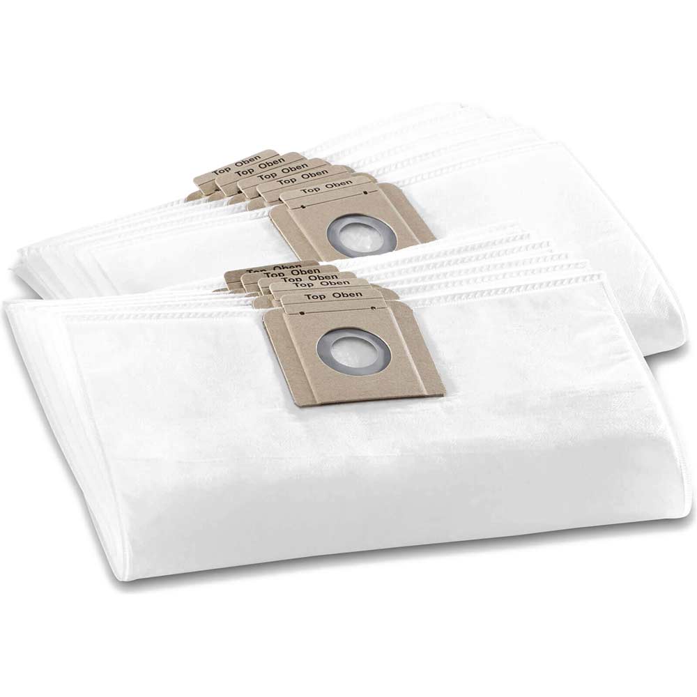 Image of Karcher Fleece Filter Dust Bags for T 17/1 Vacuum Cleaners Pack of 10