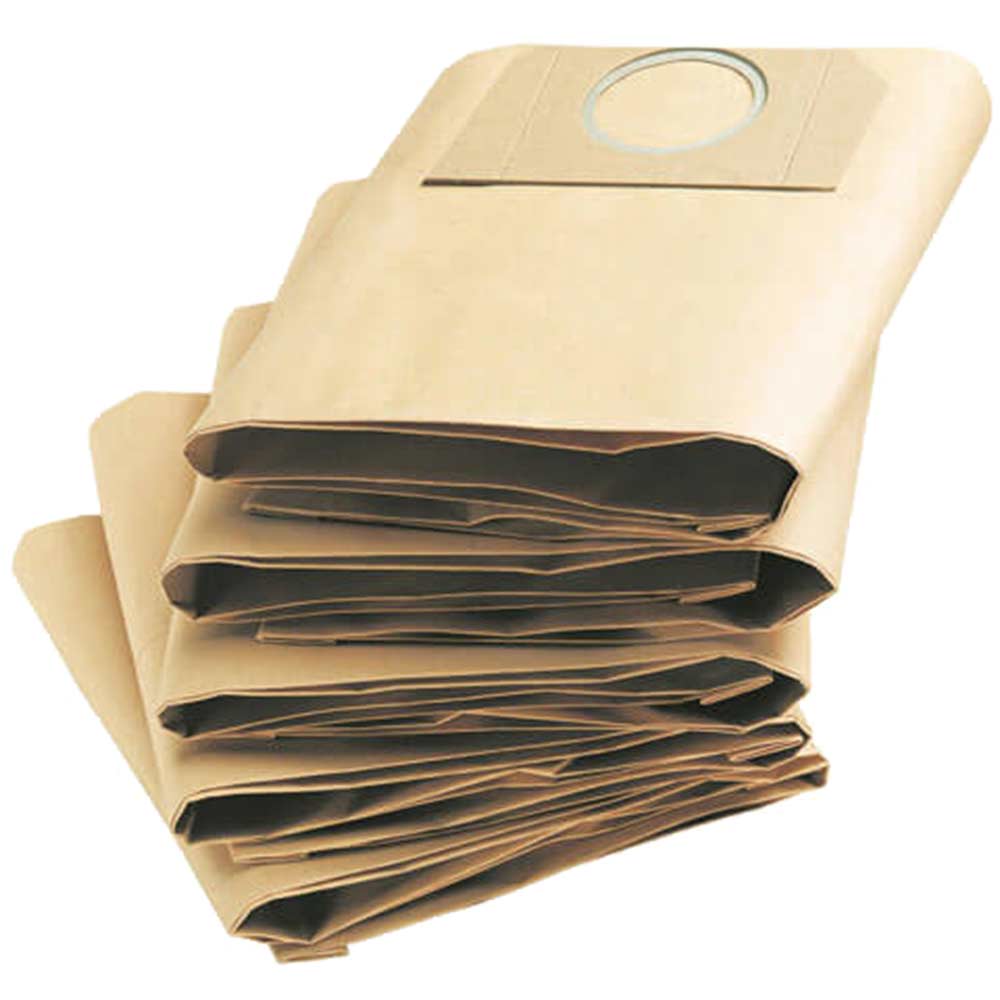 Karcher Pack of 5 Paper Filter Dust Bags for A2231PT, 2204, 2254, 2534PT, 2554, 2206X, MV 3 P, WD3.2