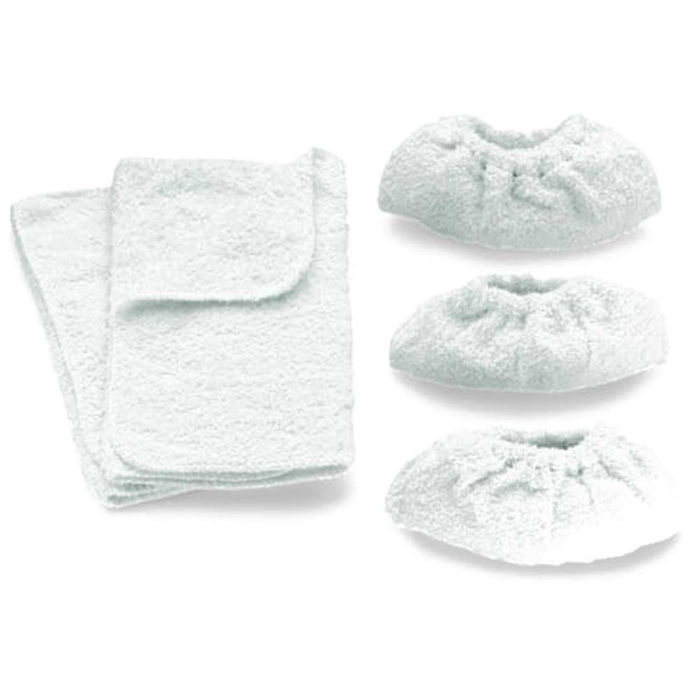 Image of Karcher Pack of 2 Floor Tool Terry Cloths & 3 Hand Tool Terry Covers for DE 4002 & SC Steam Cleaners