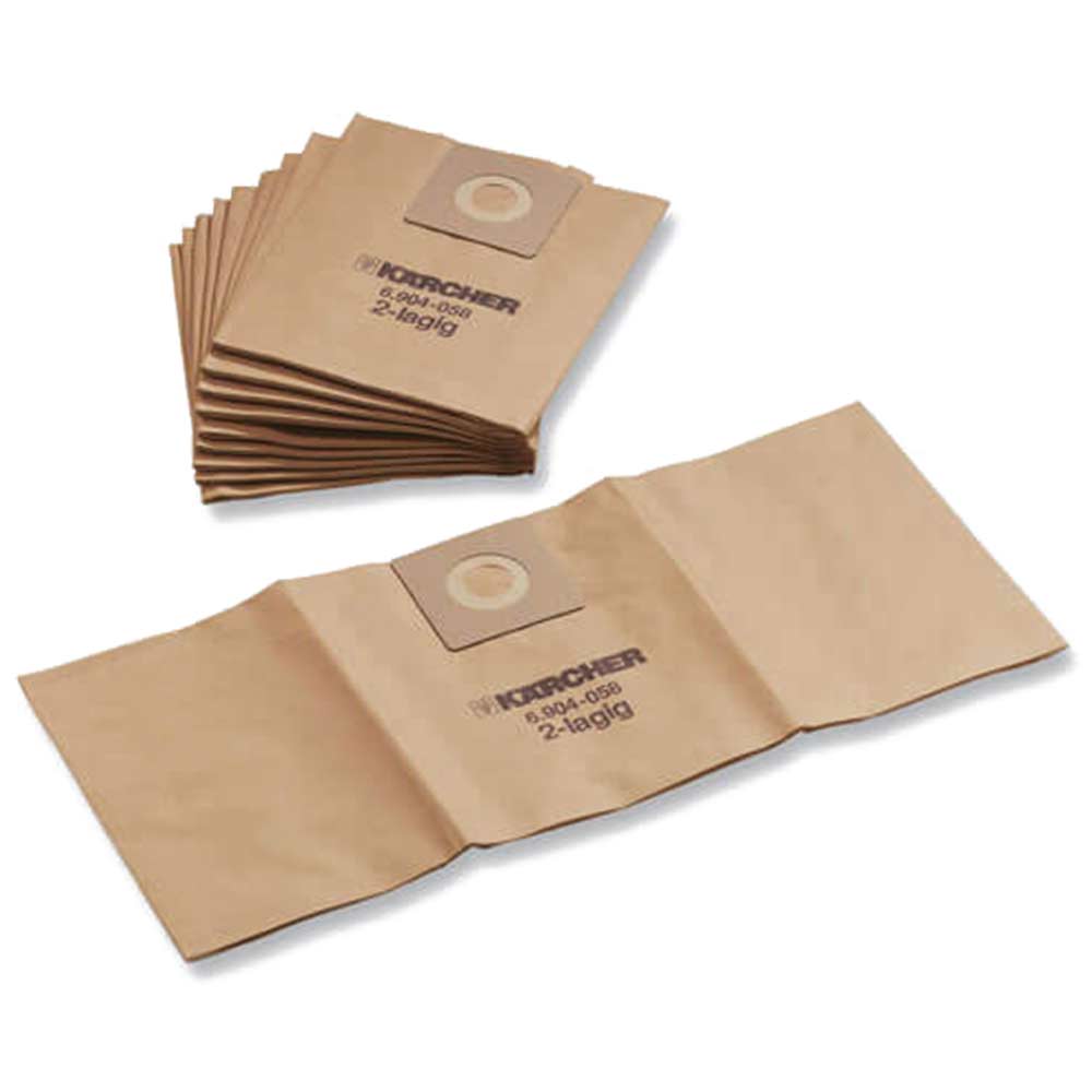 Image of Karcher Pack of 10 Paper Class M Dust Bags for NT 27/1 Vacuum Cleaners