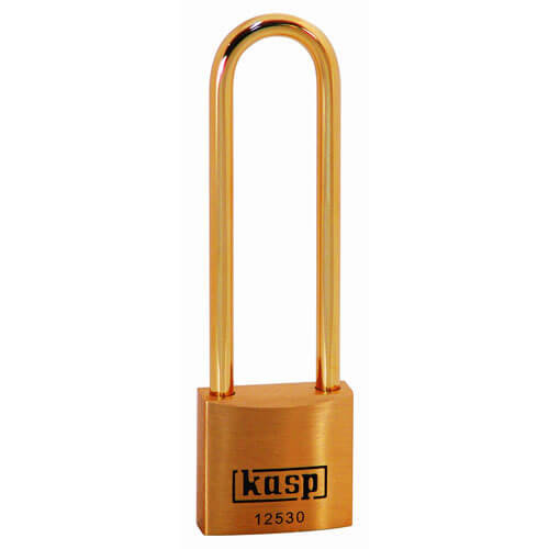 Image of Kasp 30mm 125 Series Premium Brass Padlock With 70mm Long Shackle