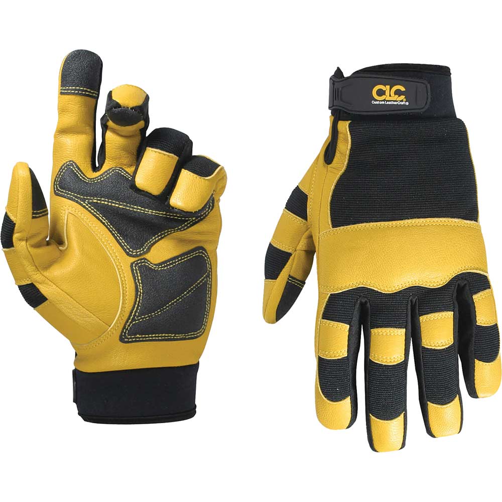 Kunys Hybrid Top Grain Leather Cuff Glove