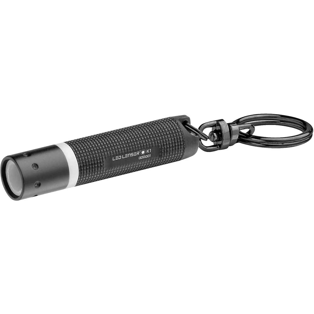LED Lenser K1L Keyring Torch Black 15 Lumens Size 4 x AG3 Batteries