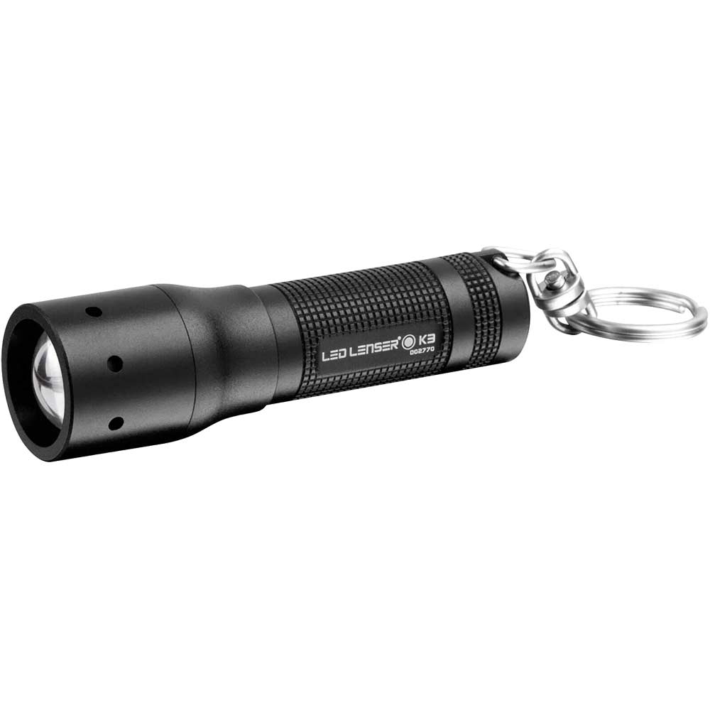 Image of LED Lenser K3 Professional Focusing Micro Keyring Torch Black in Gift Box 15 Lumens Size 4 x AG13 Batteries