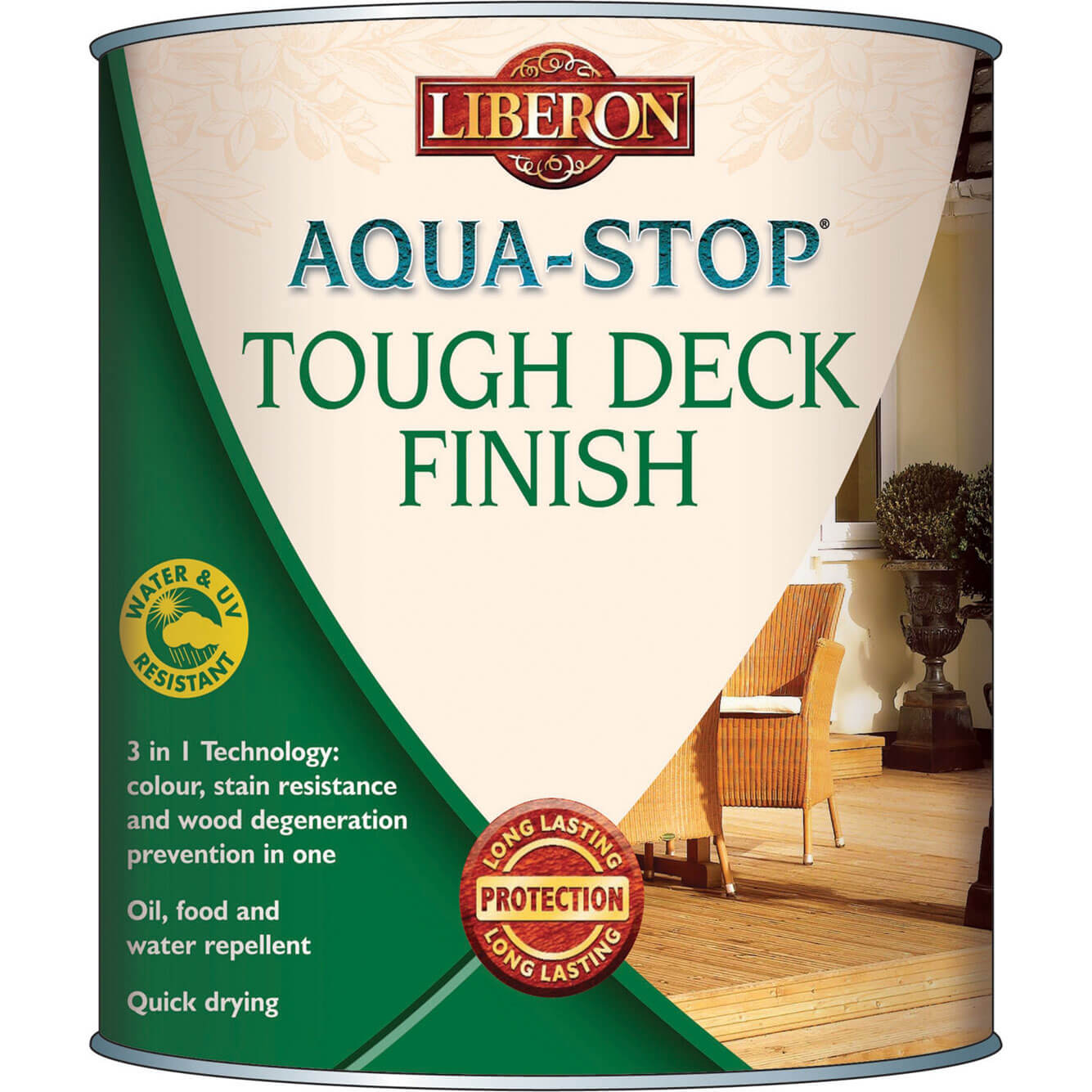 Liberon Aqua-Stop Decking Finish Burm Teak 2.5 Litre
