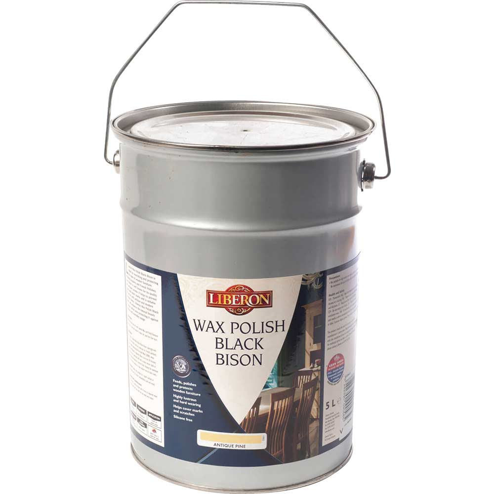Liberon Wax Polish Black Bison Medium Oak 5 Litre