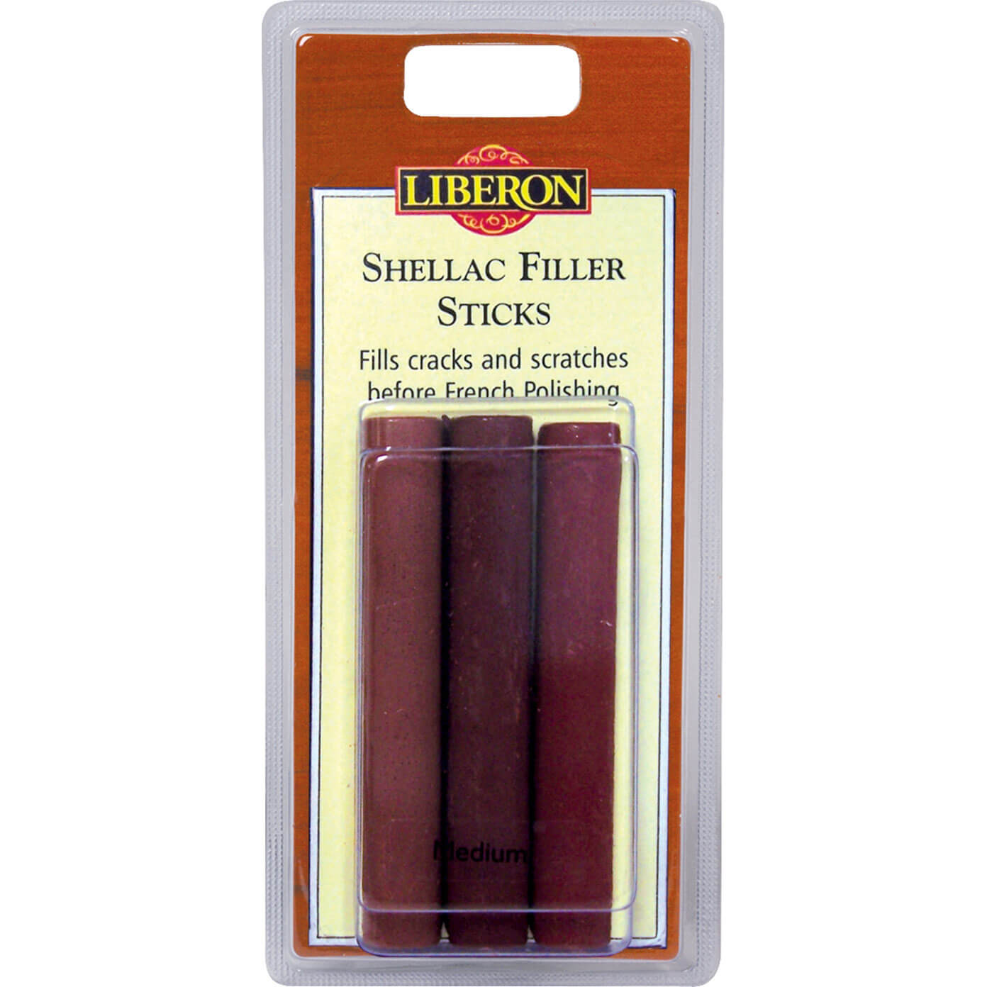Liberon Shellac Fill Stick Medium Pack of 3