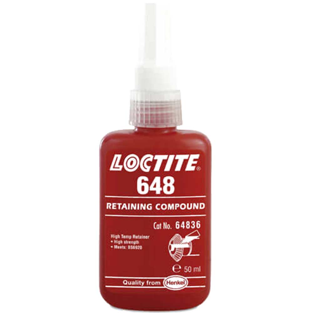Image of Loctite 648 High Strength High Temperature Fast Cure Retainer 50ml