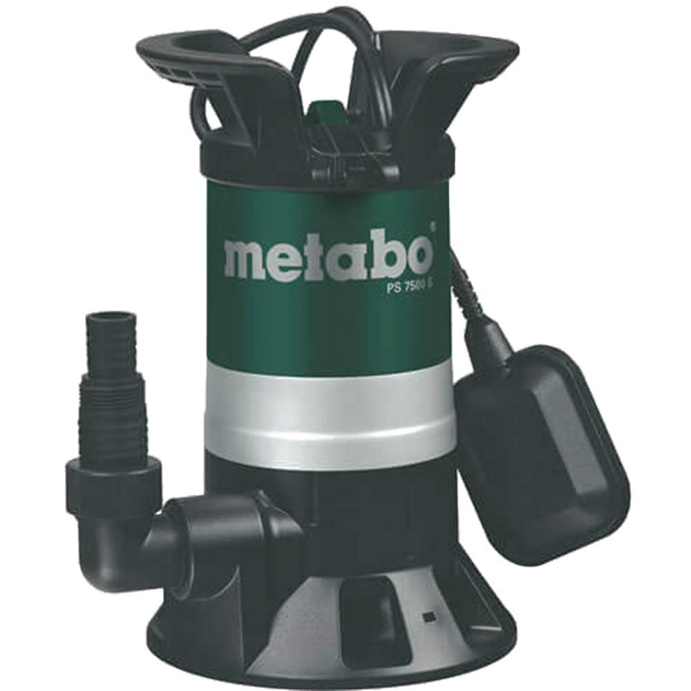 Image of Metabo PS 7500S Submersible Dirty Water Pump with Float Switch 5 Metre Lift 7500 Litre Hour Max Flow 450w 240v