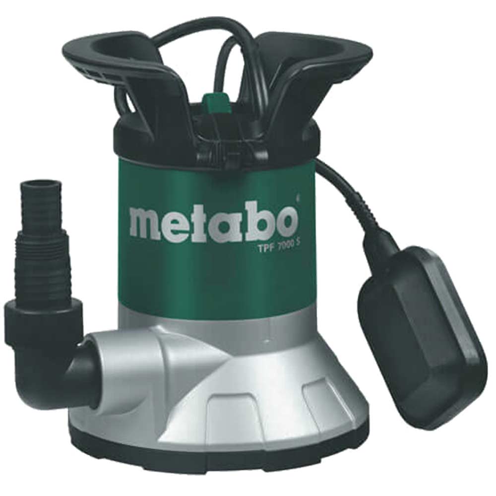 Image of Metabo TPF 7000S Low Intake Submersible Clean Water Pump with Float Switch 6 Metre Lift 7000 Litre Hour Max Flow 450w 240v