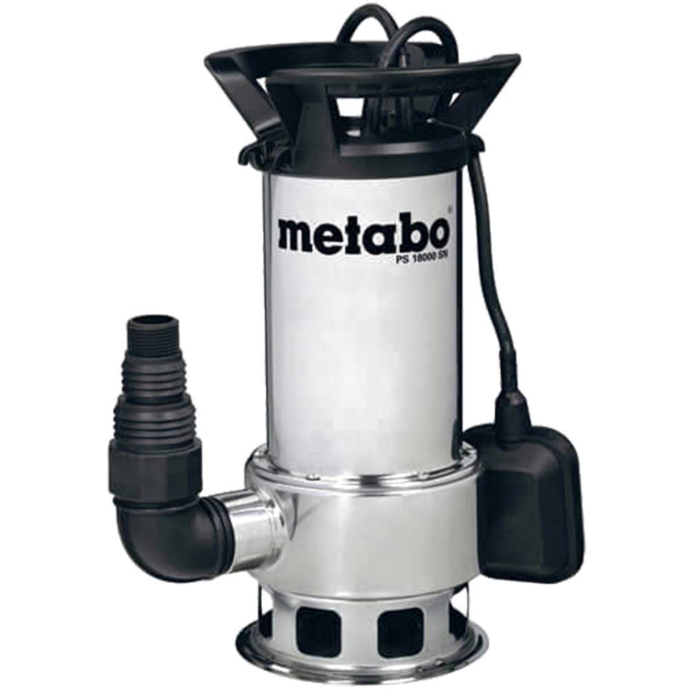 Metabo PS 18000SN Stainless Steel Submersible Dirty Water Pump with Float Switch 11 Metre Lift 18000