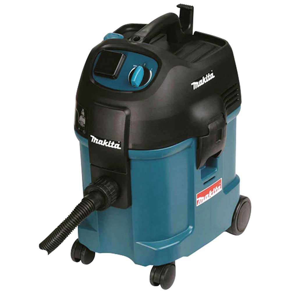 Image of Makita 446L Wet & Dry Dust Extractor with Power Tool Socket 1750w 27 Litre 110v