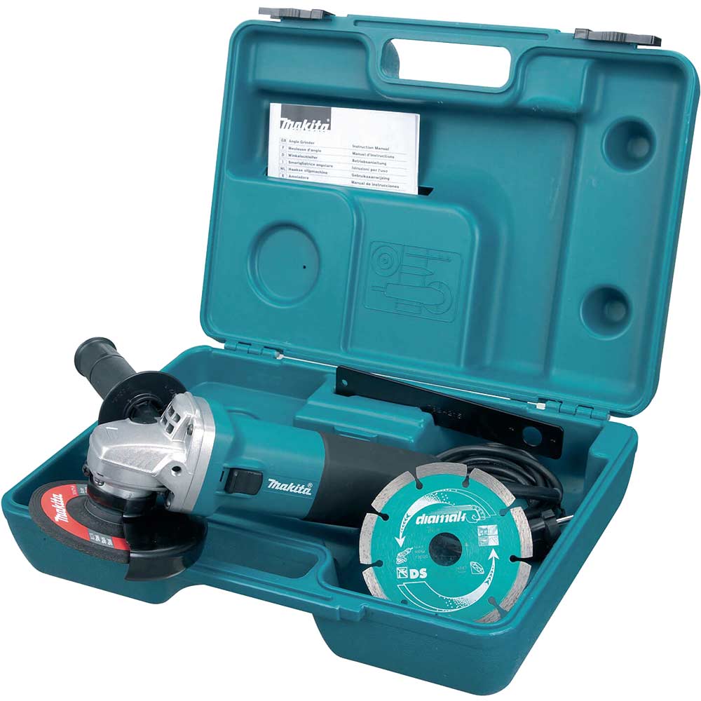 Makita 9554NBKD Angle Grinder 115mm / 4.5" Disc 710w 240v + Diamond Blade