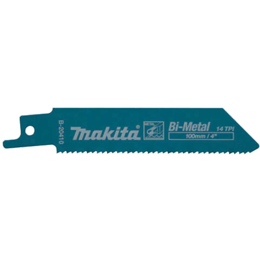 Makita B-20410 Bi-Metal Reciprocating Metal Cutting Blades 100mm Pack of 5