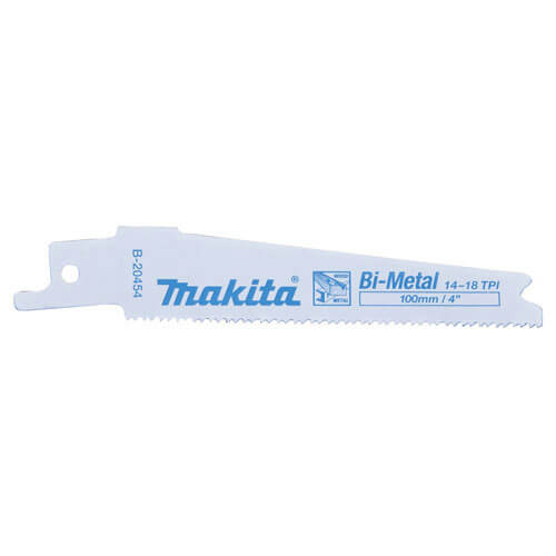 Makita B-20454 Bi-Metal Reciprocating Wood And Metal Cutting Blades 100mm Pack of 5