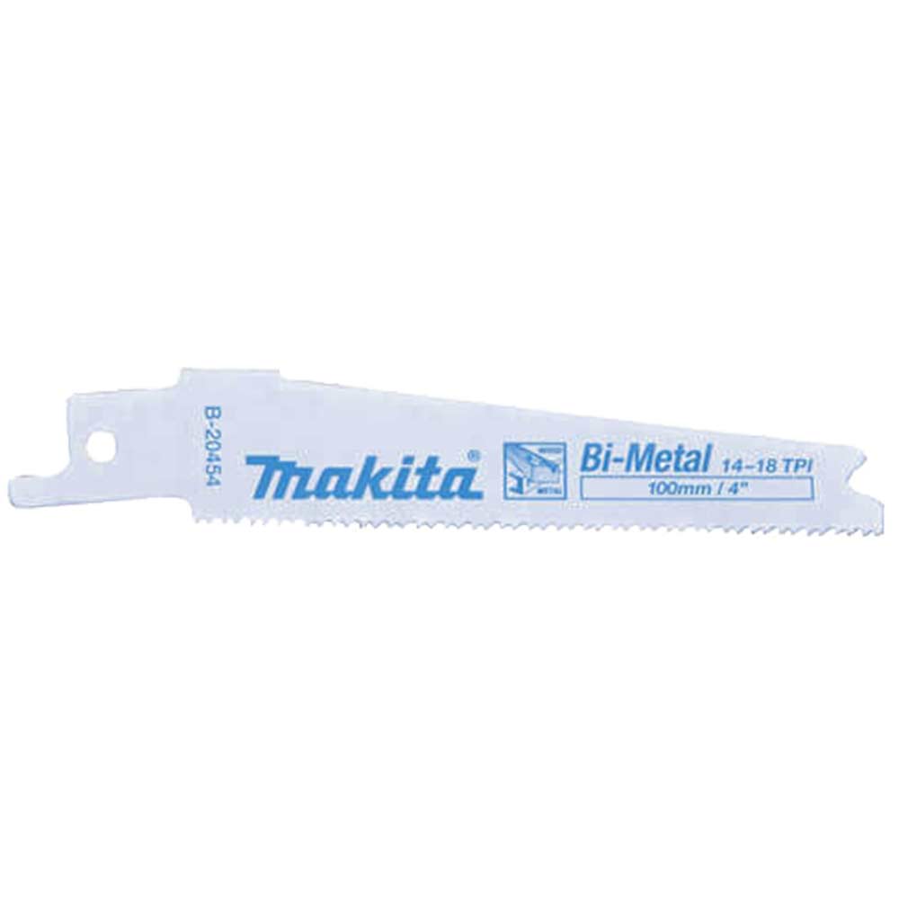 Makita B-20454 Bi-Metal Reciprocating Wood And Metal Cutting Blades 100mm Pack of 5