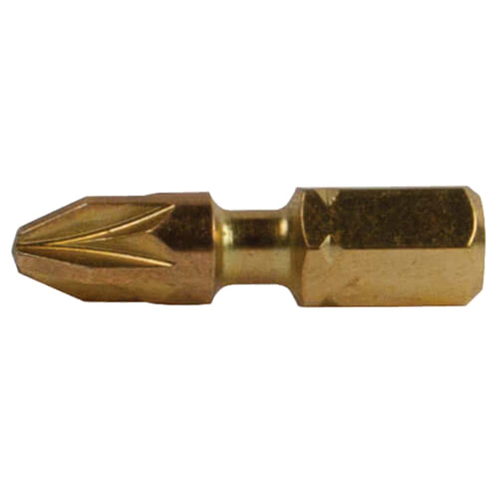 Image of Makita PZ1 x 25mm Impact Gold Torsion Pozi Screwdriver Bit Pack of 2