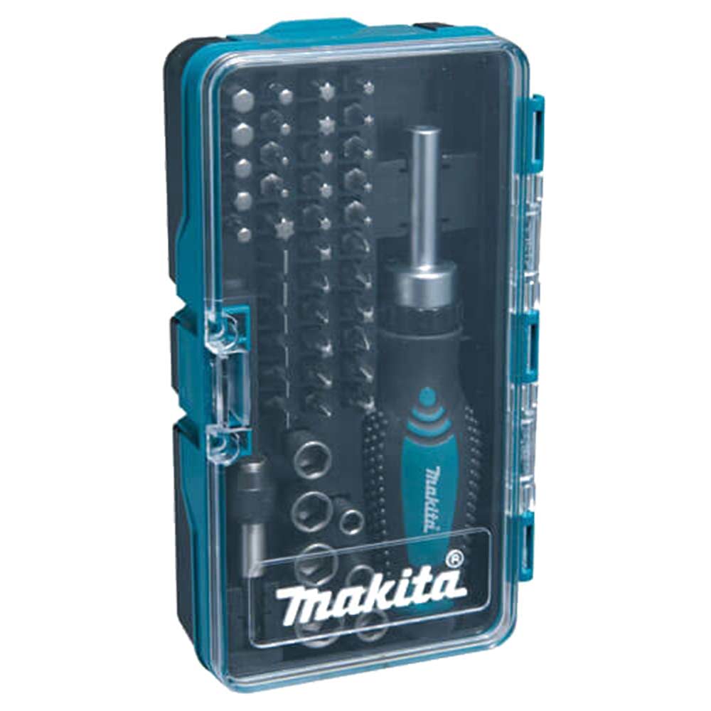 Image of Makita 47 Piece Screwdriver Bit Set with Ratchet Screwdriver