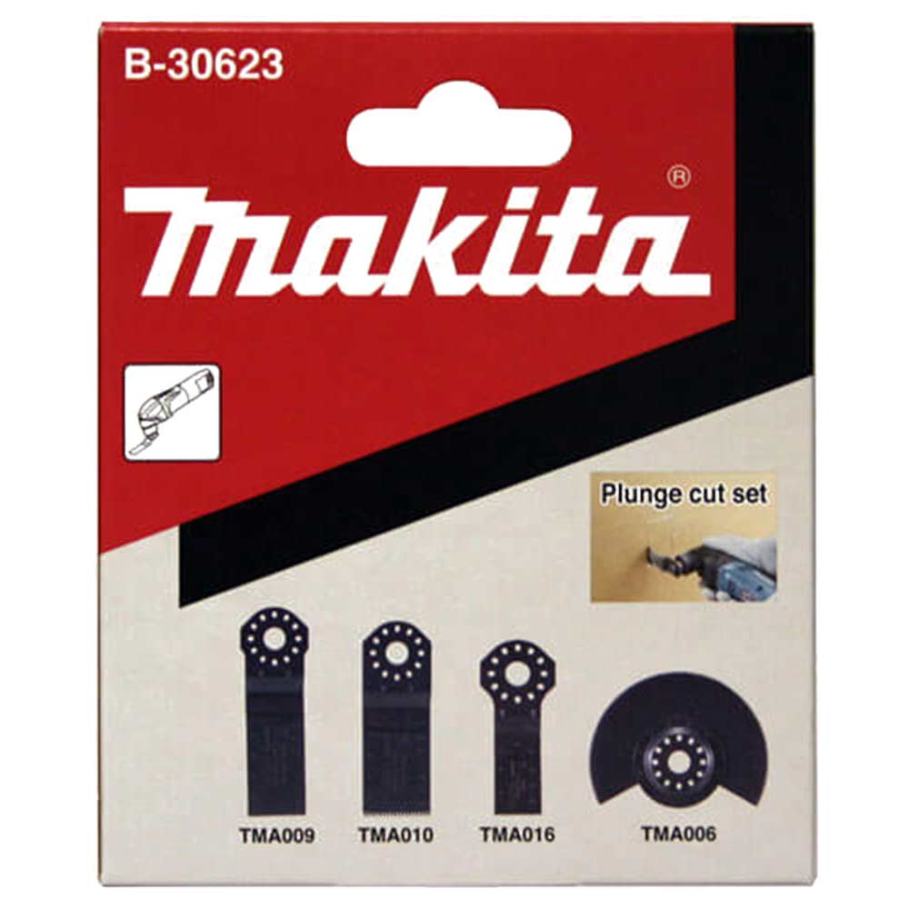 Image of Makita 4 Piece Plunge Cut Multi Tool Blade Set