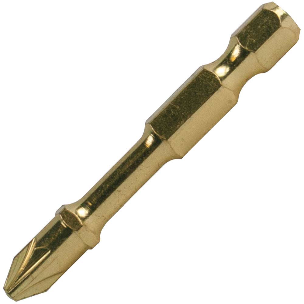Image of Makita PZ2 x 50mm Gold Impact Screwdriver Bit Pack of 10