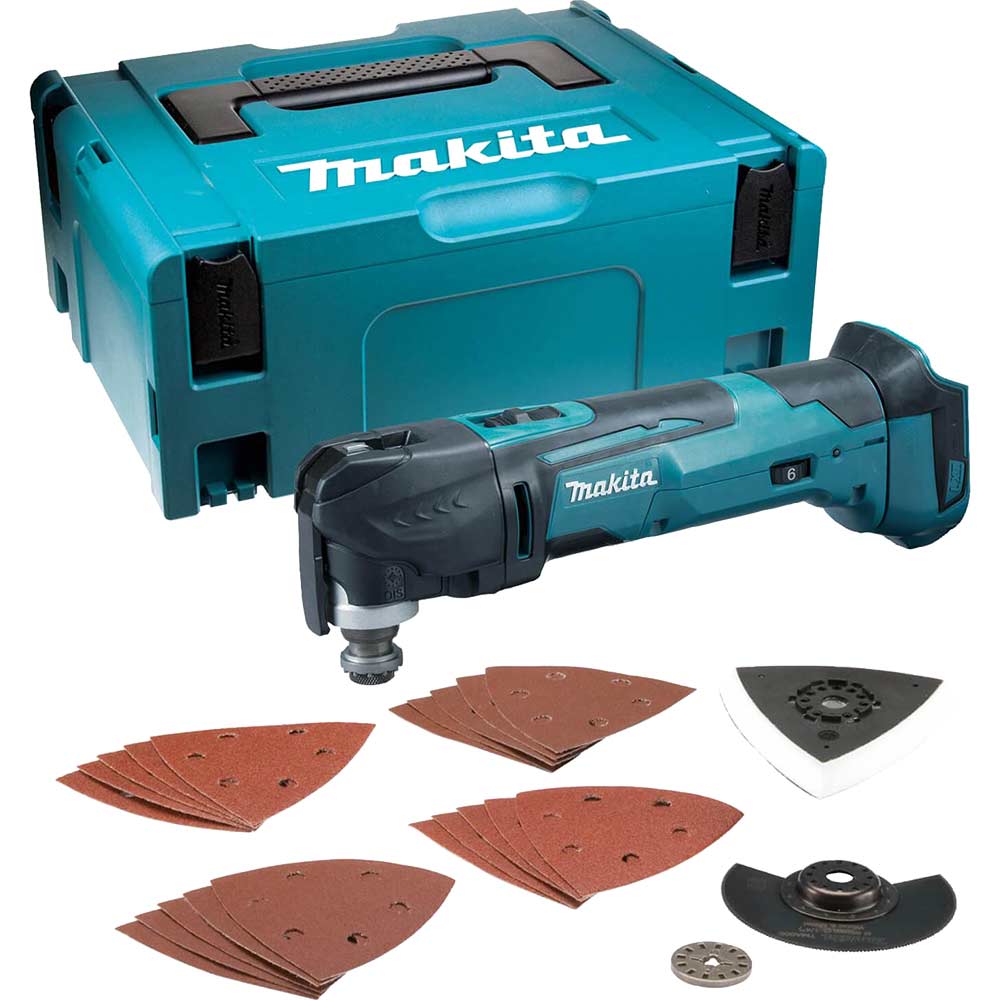 Image of Makita DTM51ZJX7 18v Cordless LXT Multi Tool without Battery or Charger + Accessories & Case