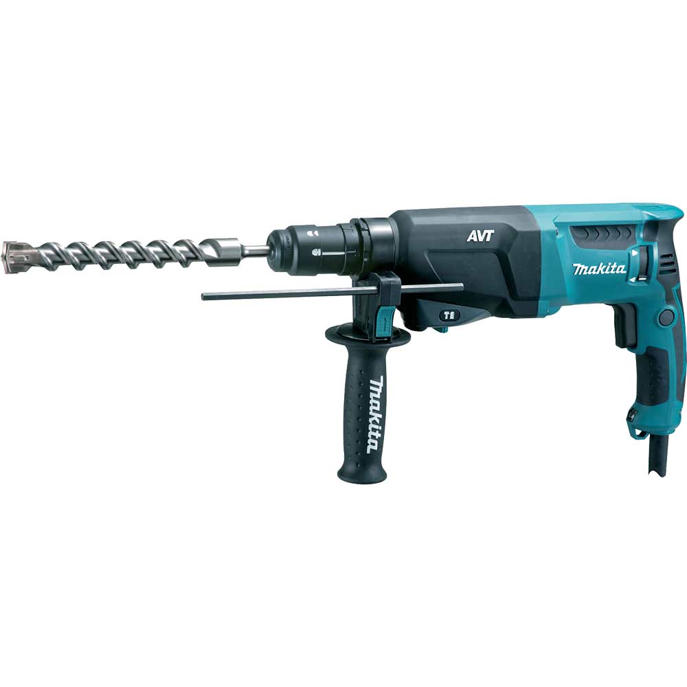 Image of Makita HR2611 FX2 SDS Plus Rotary Hammer Drill with Bit Set & Case 800w 240v