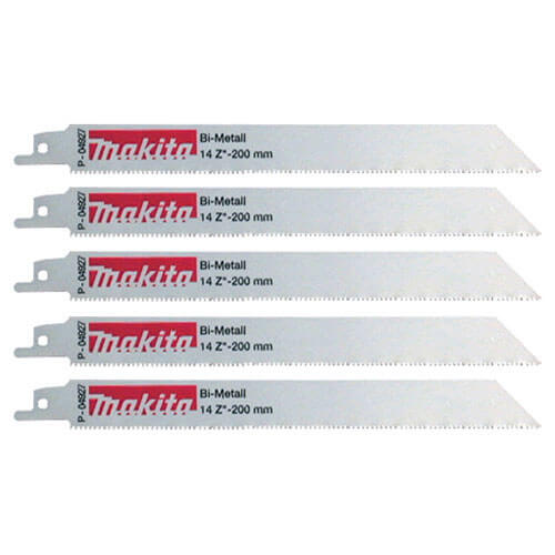 Makita P-04927 Specialized Reciprocating Saw Blades 200mm Pack of 5