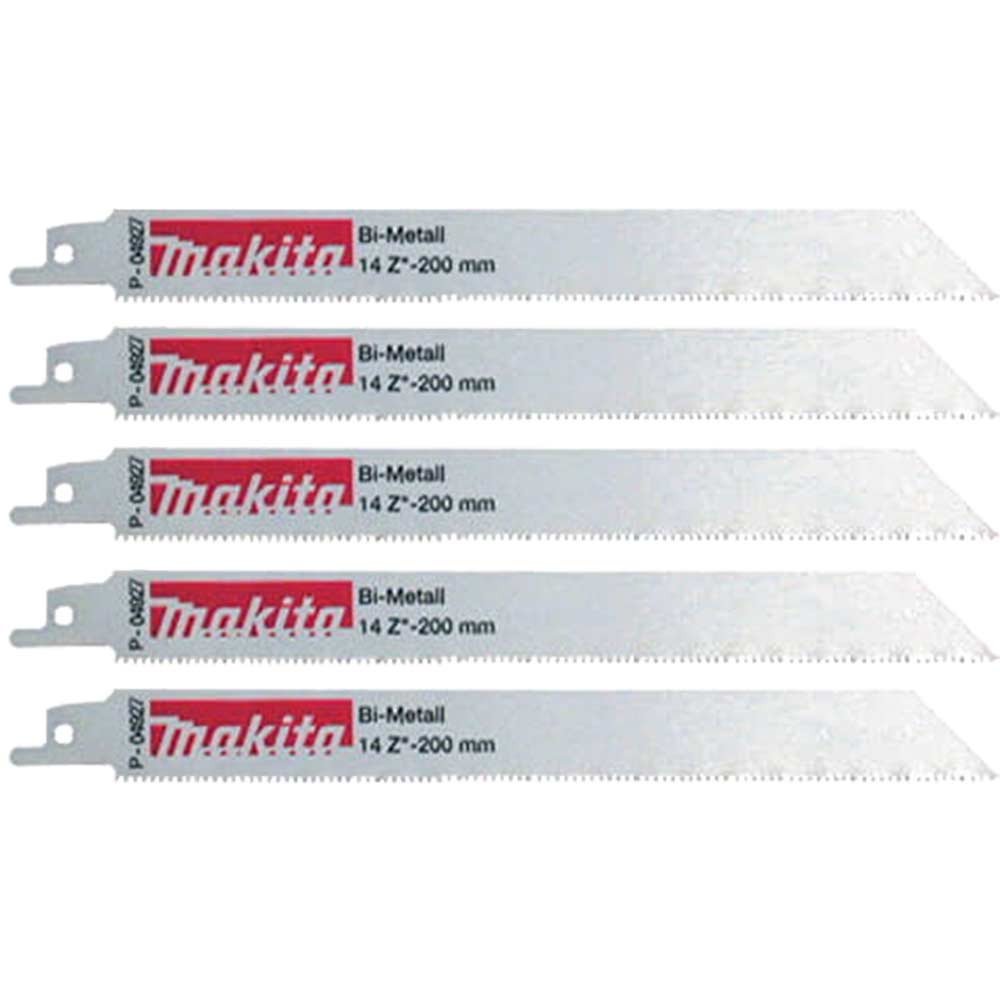 Image of Makita P-04927 Specialized Reciprocating Saw Blades 200mm Pack of 5
