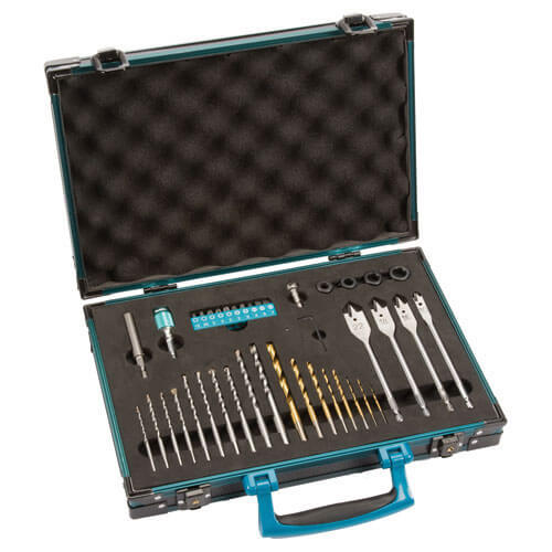 Makita 40 Piece Pro-XL Power Tool Drill Bit & Accessory Set in Aluminium Case
