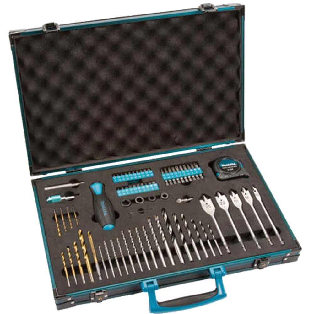 Image of Makita 70 Piece Pro XL Power Tool Drill Bit & Accessory Set in Aluminium Case