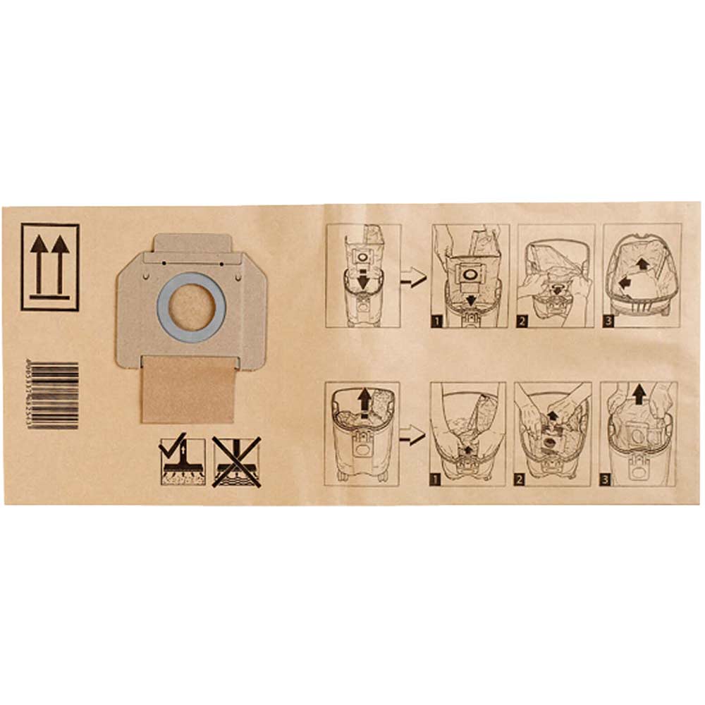 Image of Makita Dust Bags for Makita 446L Dust Extractor Pack of 5